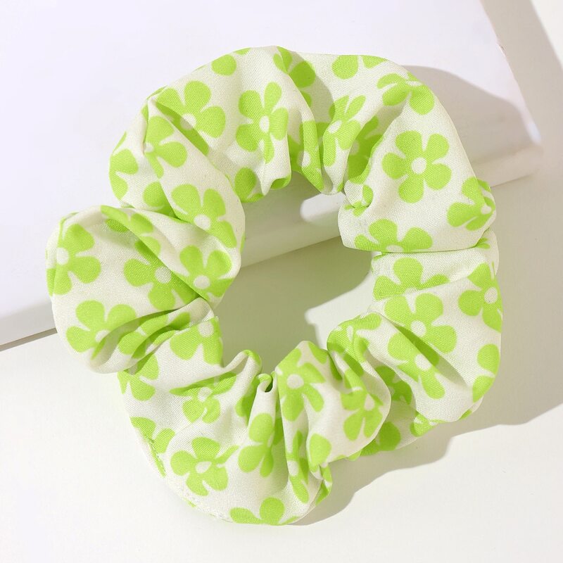 

Floral Print Scrunchie, Green