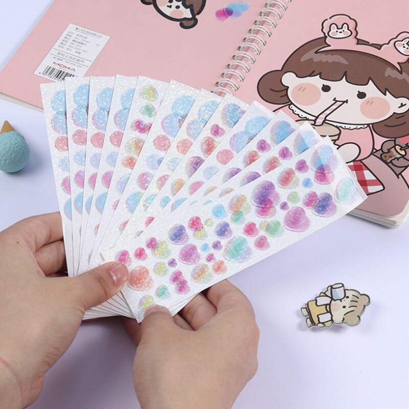 

2sheet Random Heart Sticker, Multicolor