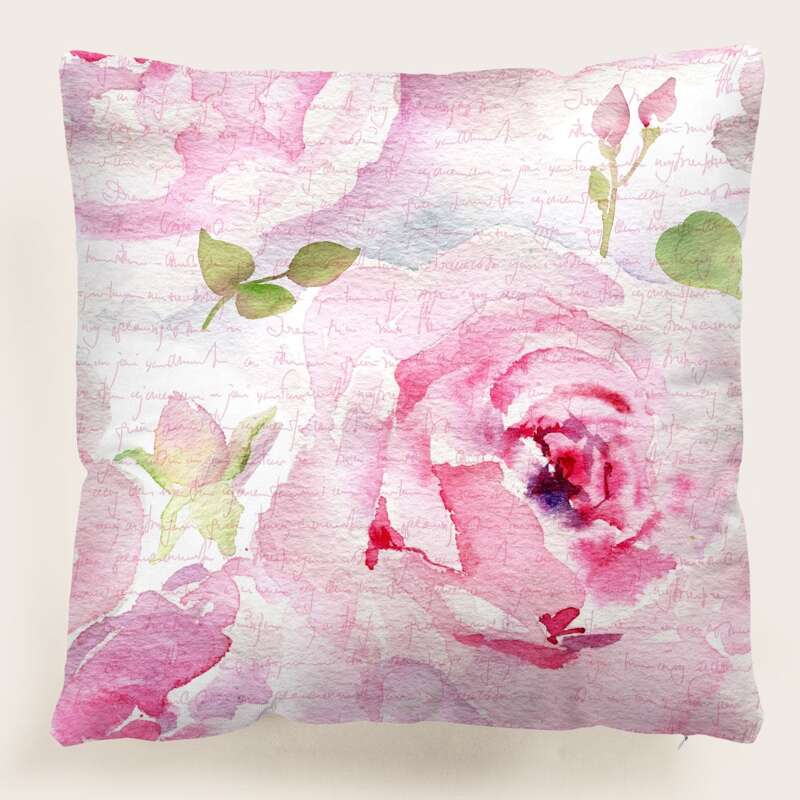 

Flower Print Cushion Cover Without Filler, Multicolor