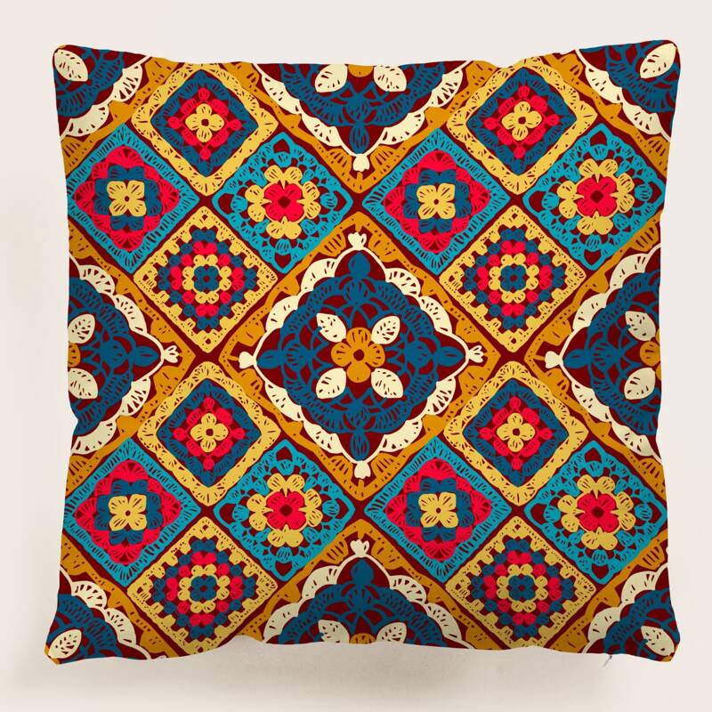 

Graphic Print Cushion Cover Without Filler, Multicolor