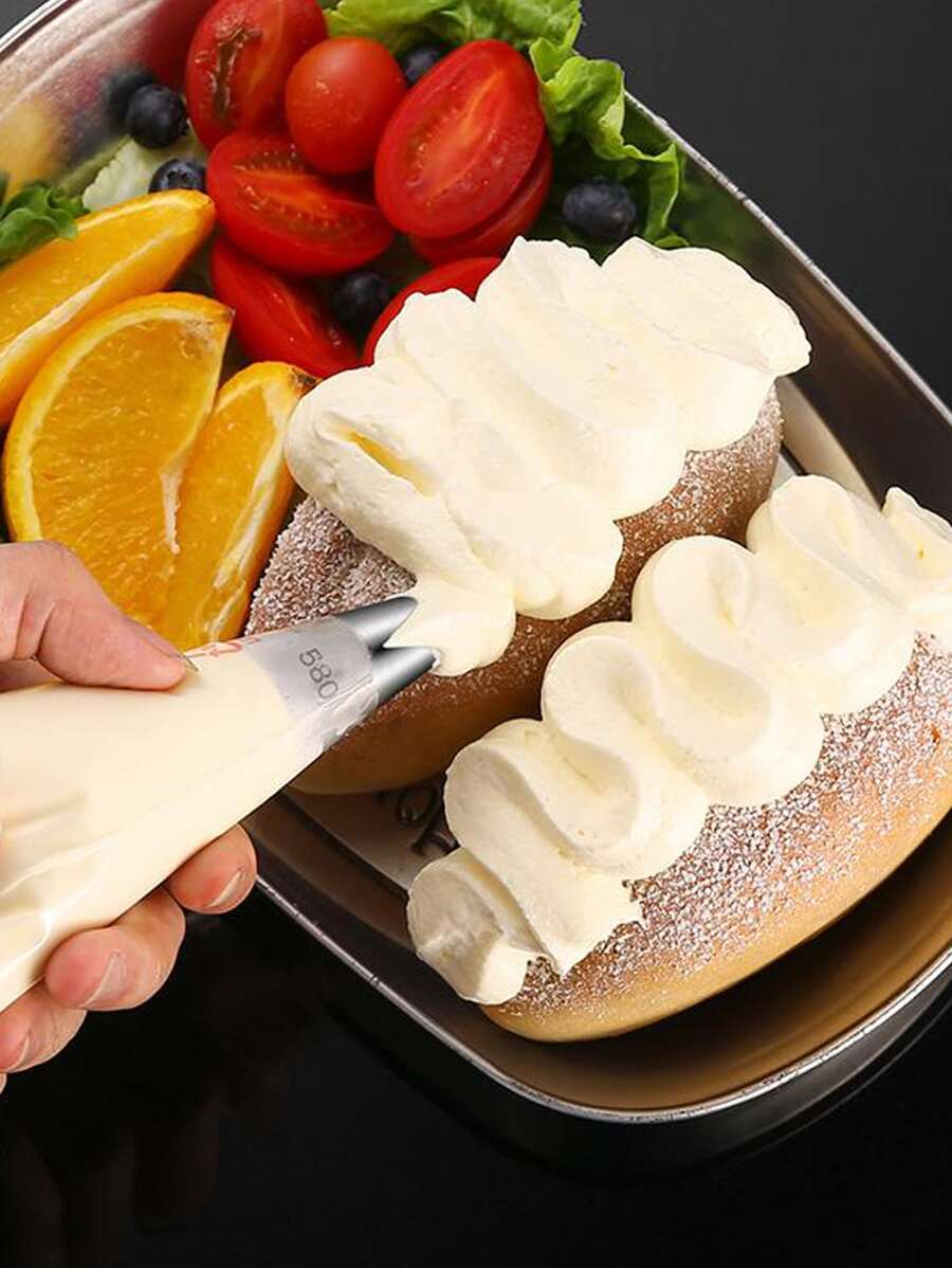 1pc Stainless Steel Piping Nozzle - Silver - View 1