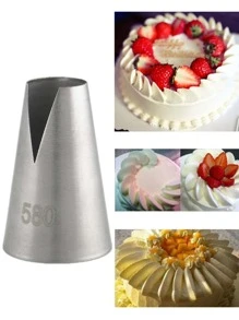 1pc Stainless Steel Piping Nozzle - Silver - View 2