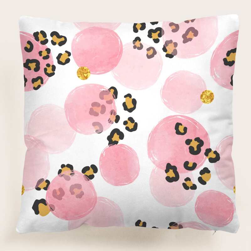 

Leopard Print Cushion Cover Without Filler, Multicolor