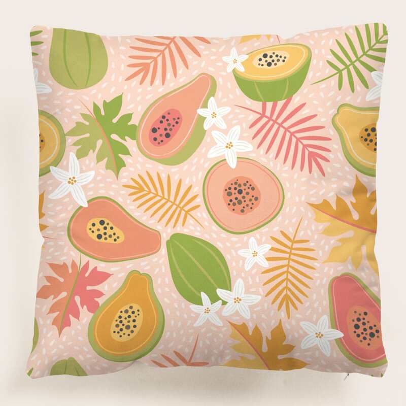 

Avocado Print Cushion Cover Without Filler, Multicolor