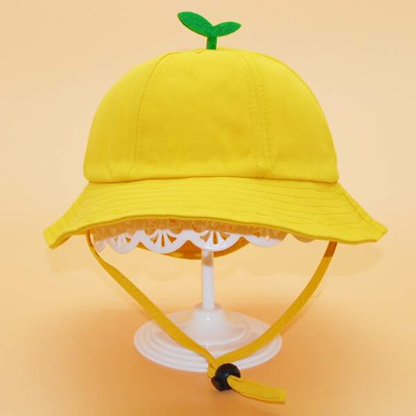 

Baby Cartoon Leaf Decor Bucket Hat, Multicolor