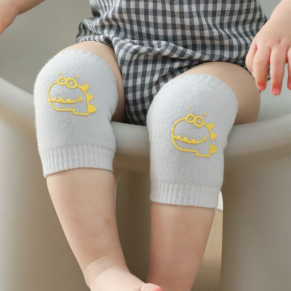 

Baby Cartoon Decor Knee Pads, Grey