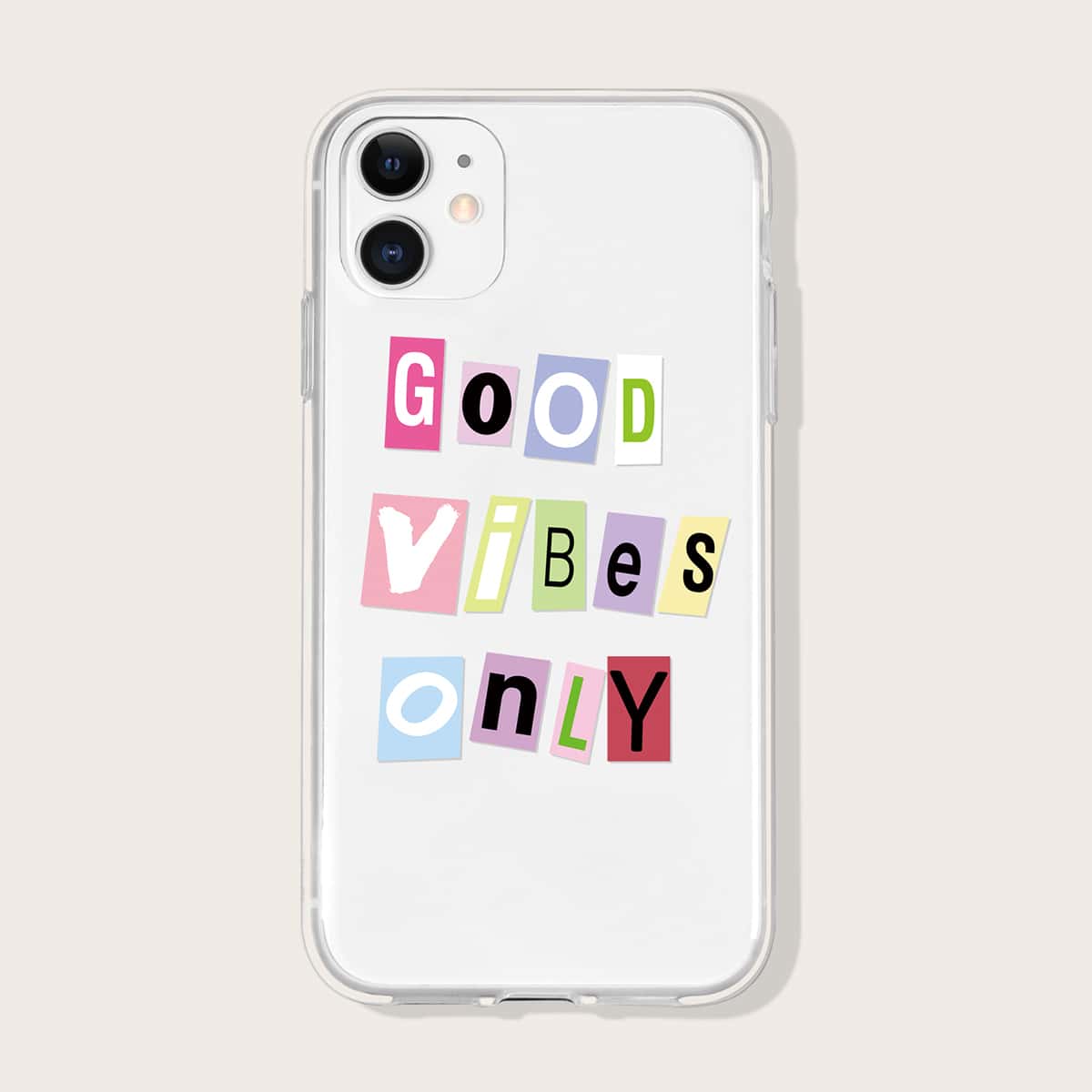 

Letter Graphic Clear Phone Case