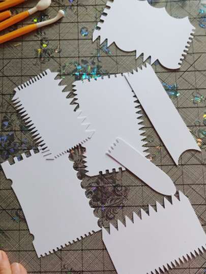 طقم مكشطة كريمة الكيك 7 قطع