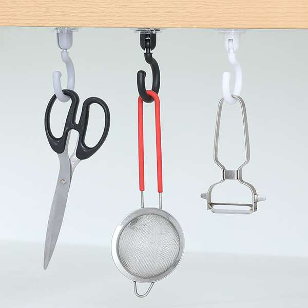 

3pcs Rotatable Wall Hook, Multicolor