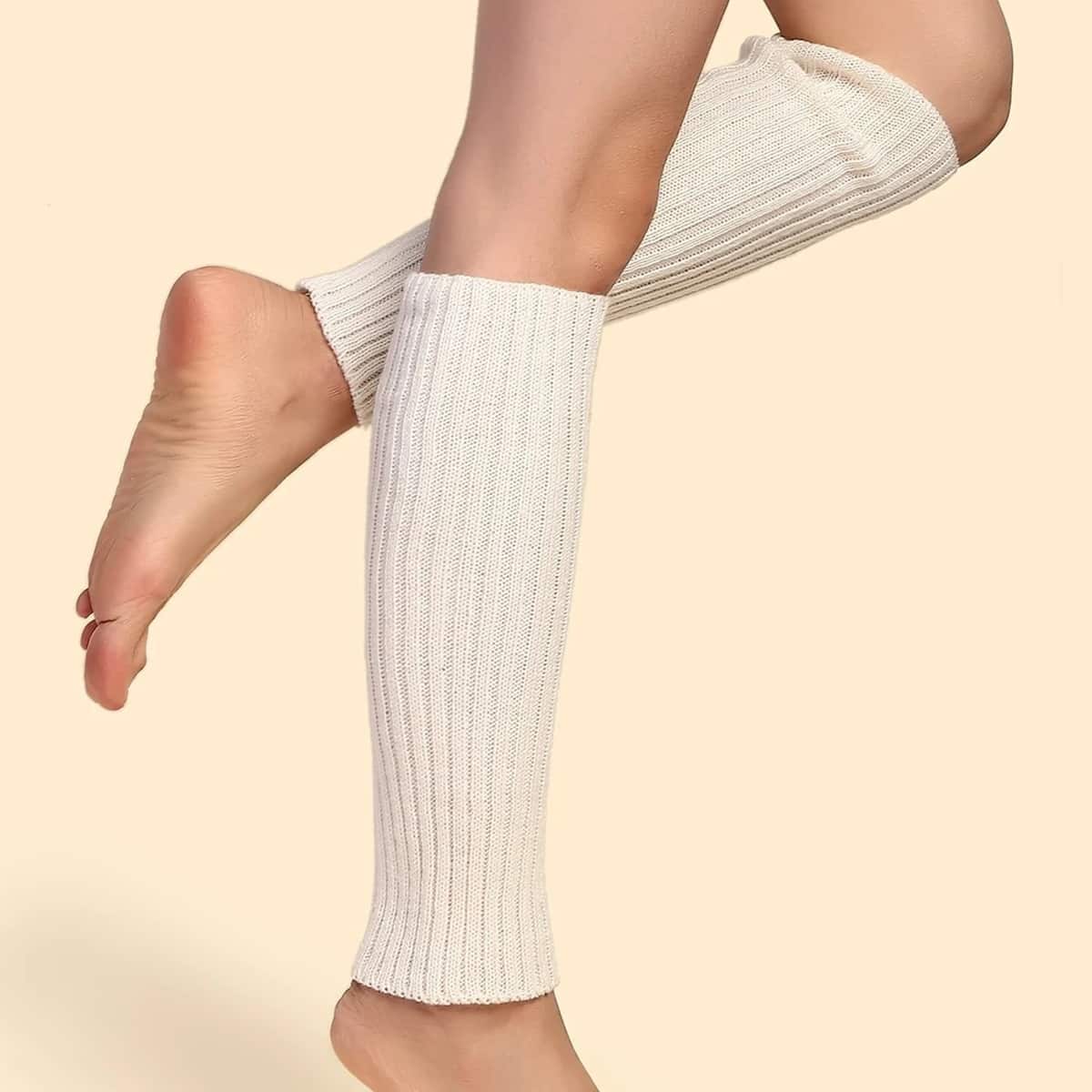 

Footless Over The Calf Socks, White