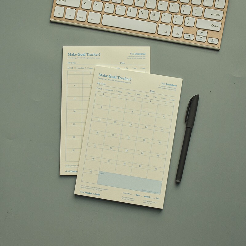 

1pc Schedule Memo Pad, Multicolor