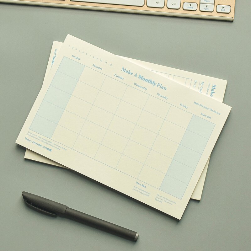 

1pc Schedule Memo Pad, Multicolor