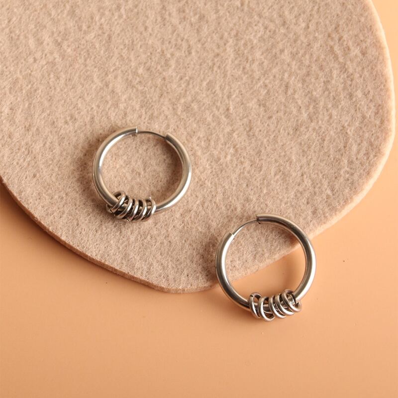

Minimalist Hoop Earrings, Silver