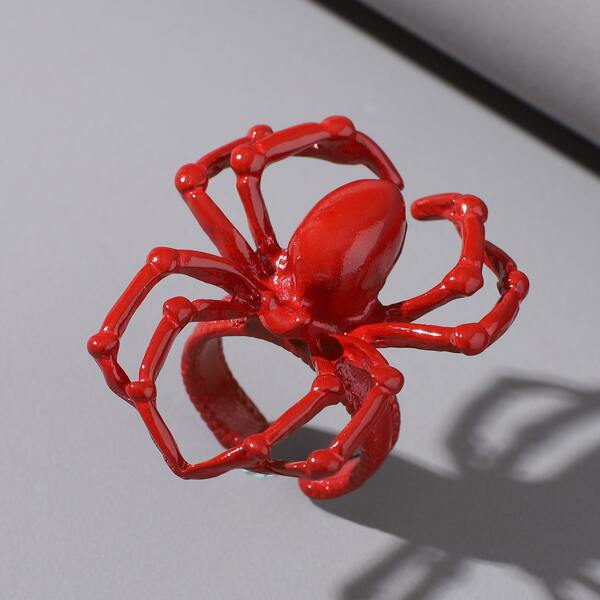 

Spider Decor Ring, Red