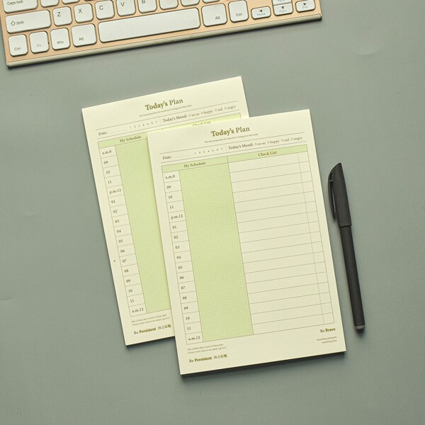 

1pc Schedule Memo Pad, Multicolor