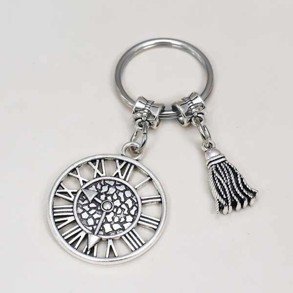

Брелок с подвеской часов, Античное серебро