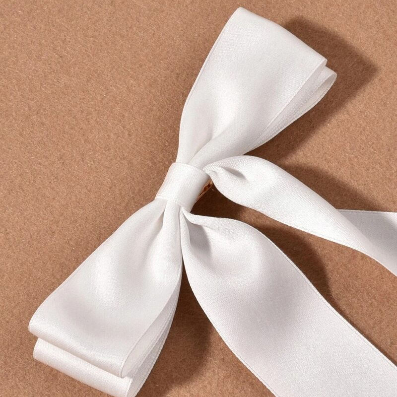 

1pc Bow Design Hair Clip, White
