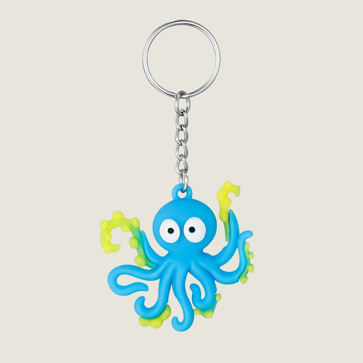 

Octopus Charm Keychain, Blue