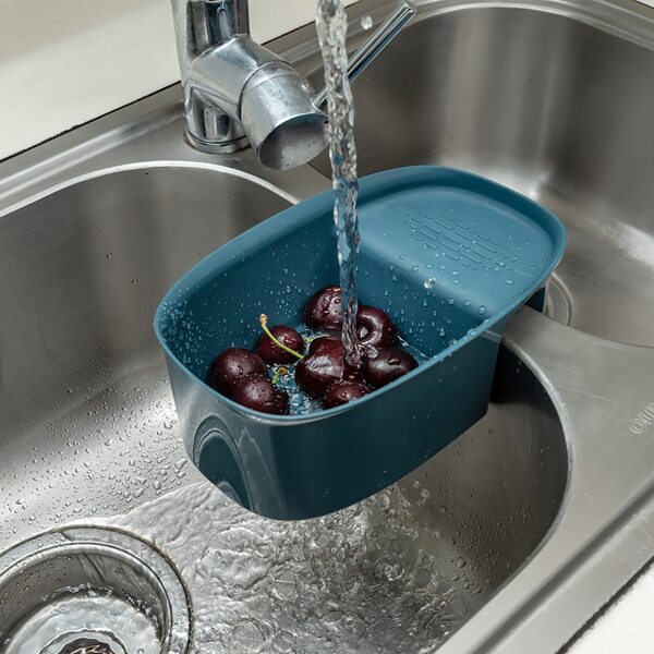 

1pc Hanging Drain Basket, Blue