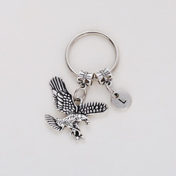 

Eagle Pendant Keychain, Antique silver