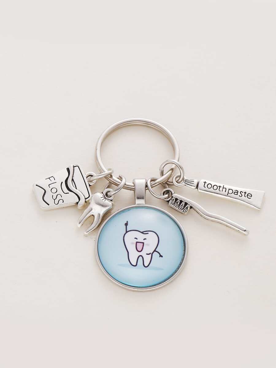 Tooth & Toothbrush Pendant Keychain | SHEIN USA
