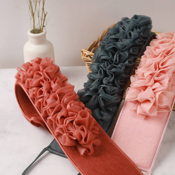 

1pc Double-sided Random Color Exfoliating Bath Strap, Multicolor