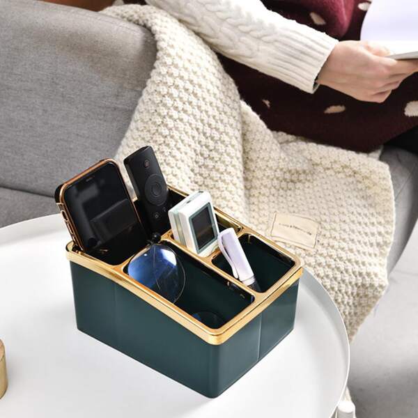 

1pc Random Color Desktop Storage Box, Multicolor