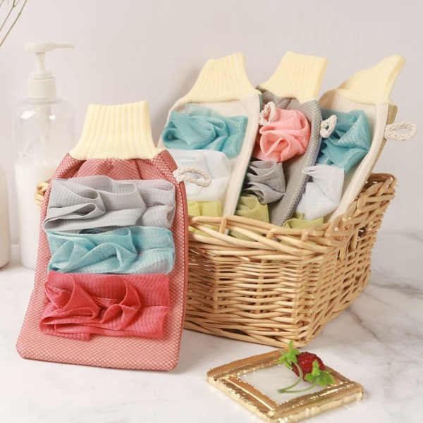 

1pc Double-sided Random Color Exfoliating Bath Glove, Multicolor