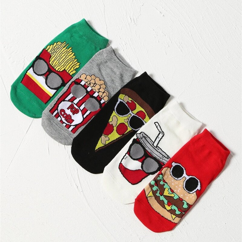 

5pairs Cartoon Pattern Ankle Socks, Multicolor