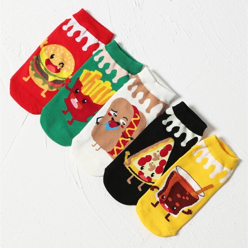 

5pairs Cartoon Pattern Ankle Socks, Multicolor