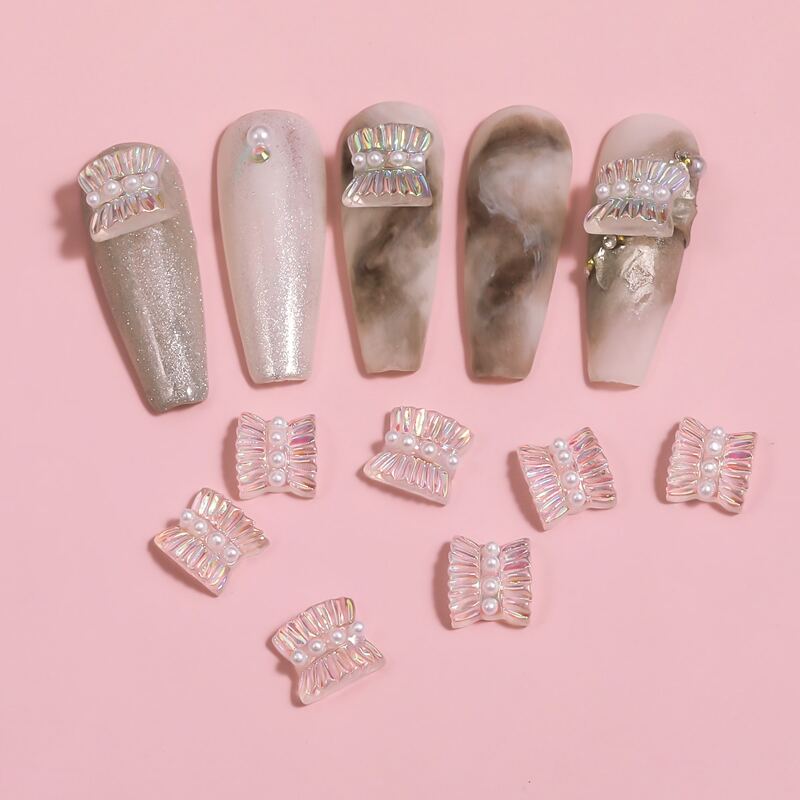 

10pcs Nail Art Decoration, Pink