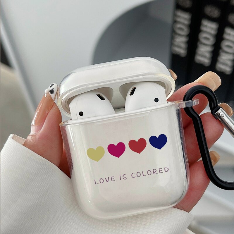 

Heart Print Airpods Case, Multicolor