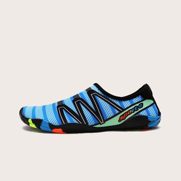 

Men Color Block Quick Drying Non-slip Water Shoes, Royal blue