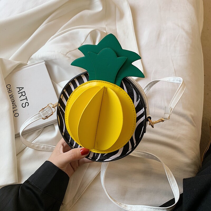 

Mini Pineapple Crossbody Bag, Yellow