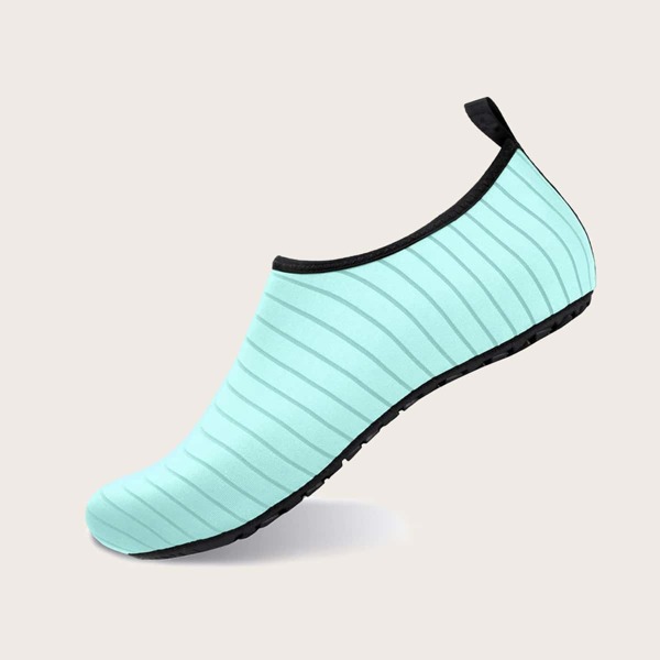 

Striped Pattern Quick-Drying Water Shoes, Baby blue
