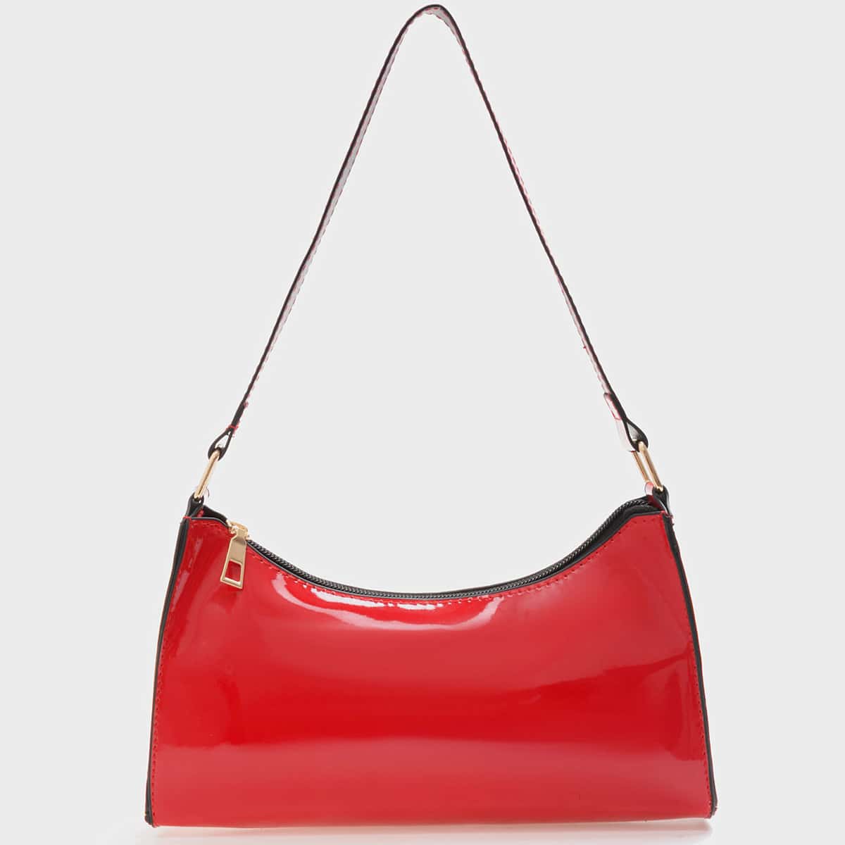 

Patent Leather Shoulder Bag, Red
