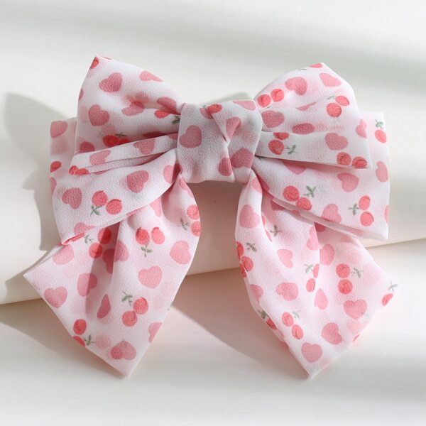 

Toddler Girls Fruit Print Hair Clip, Pink