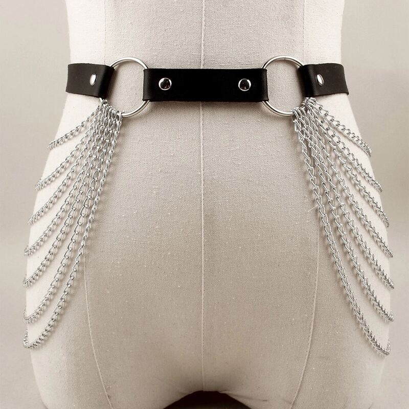

Layered Chain Belt, Black