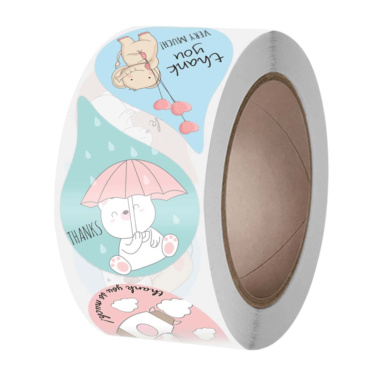 

1roll Cartoon Gift Sticker, Blue