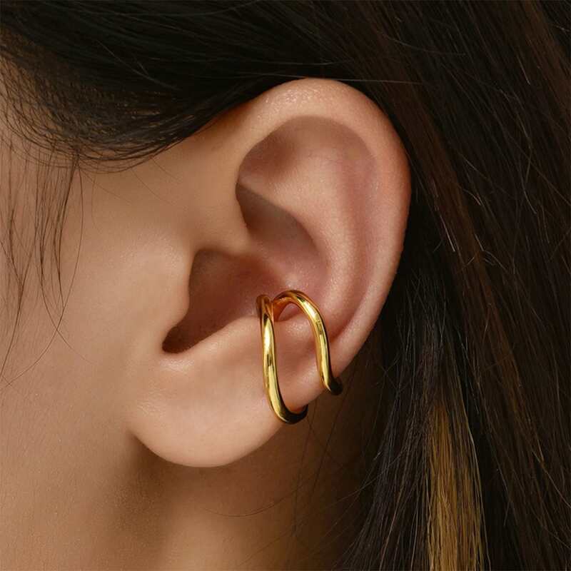

1pc Minimalist Ear Cuff, Gold