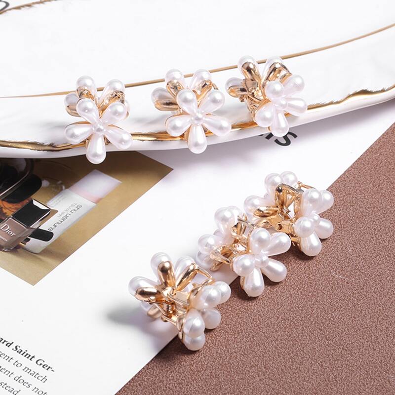 

10pcs Flower Hair Claw, Gold