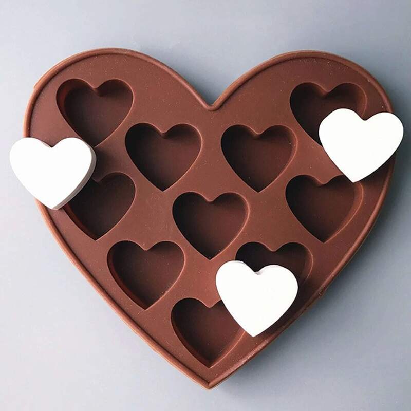 

1pc Heart Chocolate Mold, Coffee brown