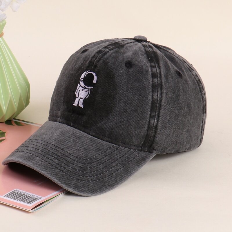 

Astronaut Embroidered Baseball Cap, Black