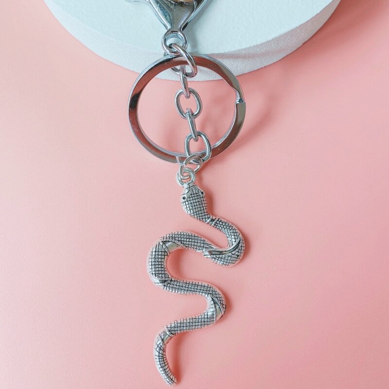 

Serpentine Pendant Keychain, Silver