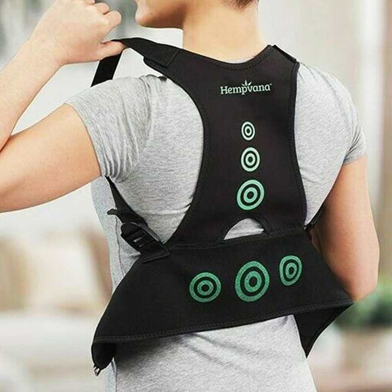 

1pc Graphic Adjustable Correction Strap, Black