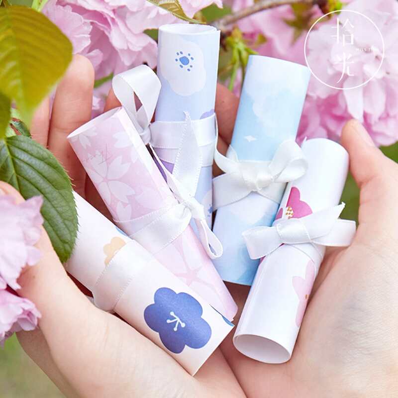 

3pcs Random Floral Envelope & 6pcs Letter Paper, Multicolor