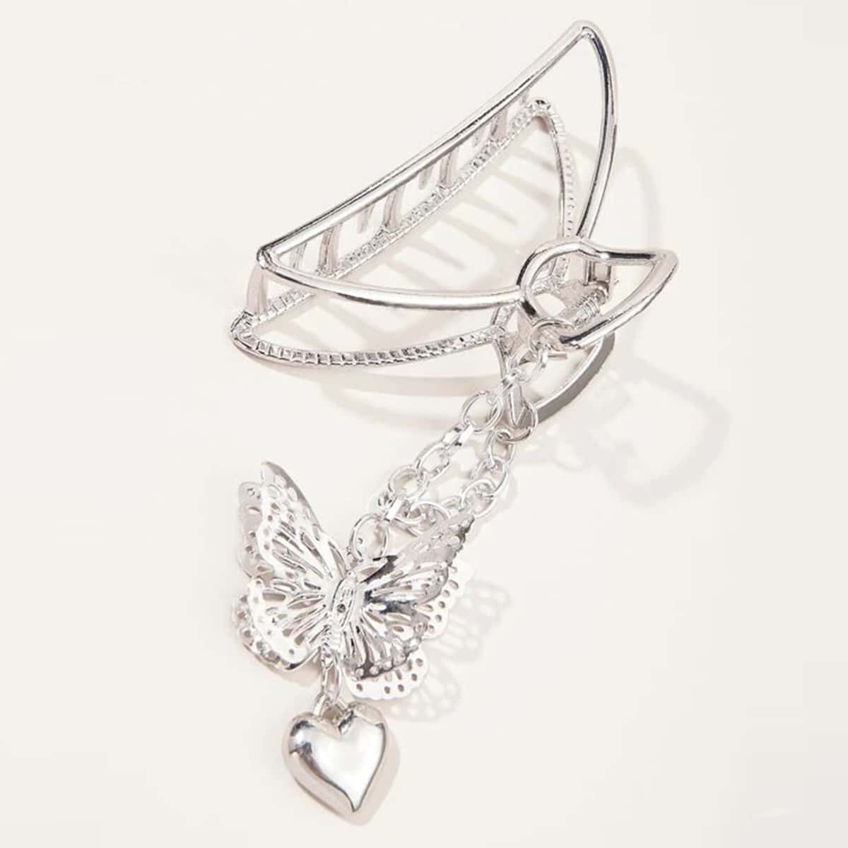 

Butterfly Decor Hair Claw, Silver