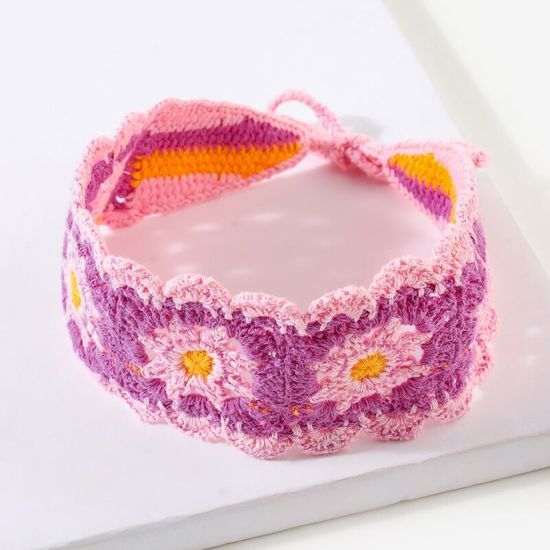 

Flower Embroidery Hair Band, Multicolor