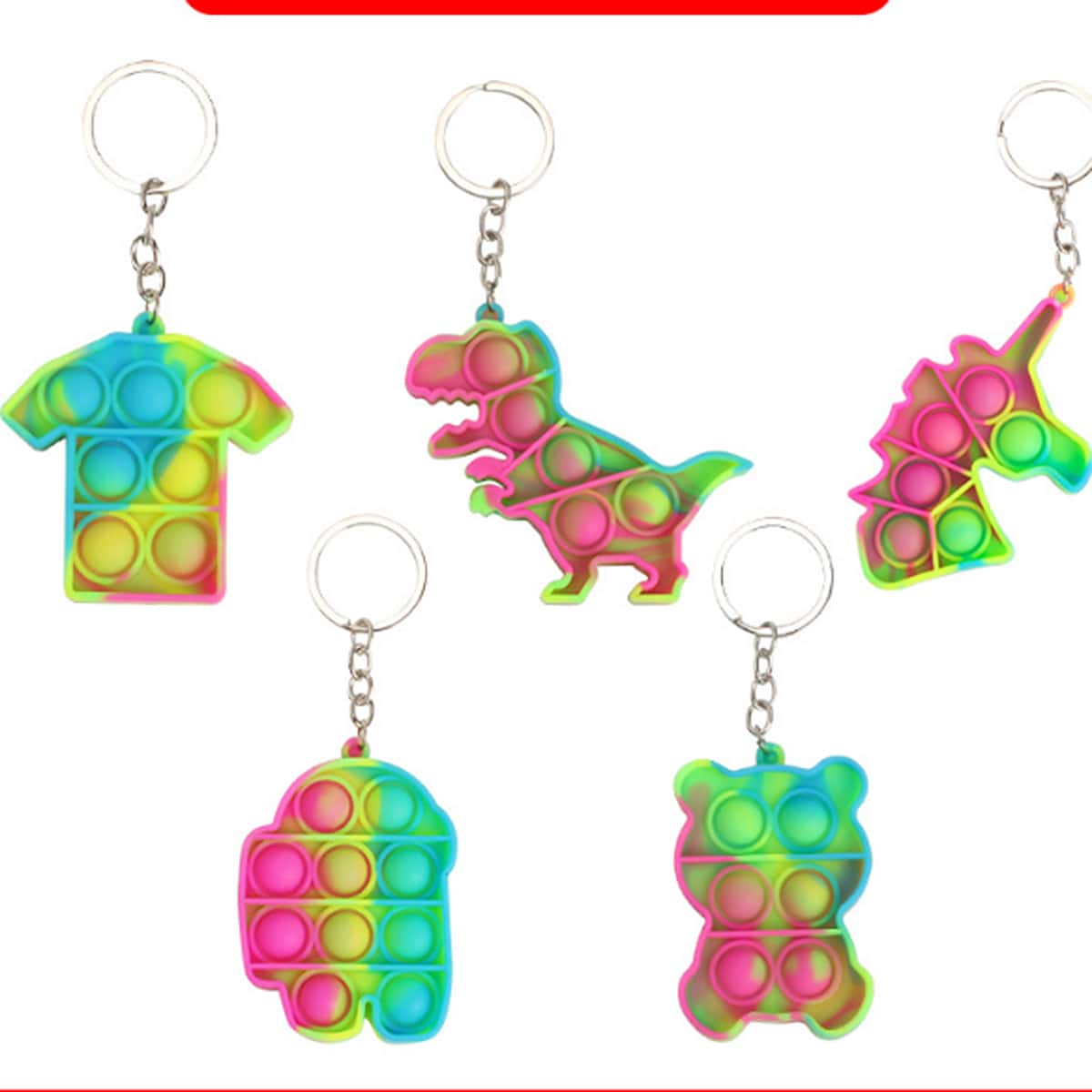

1pc Random Cartoon Push Bubble Toy, Multicolor