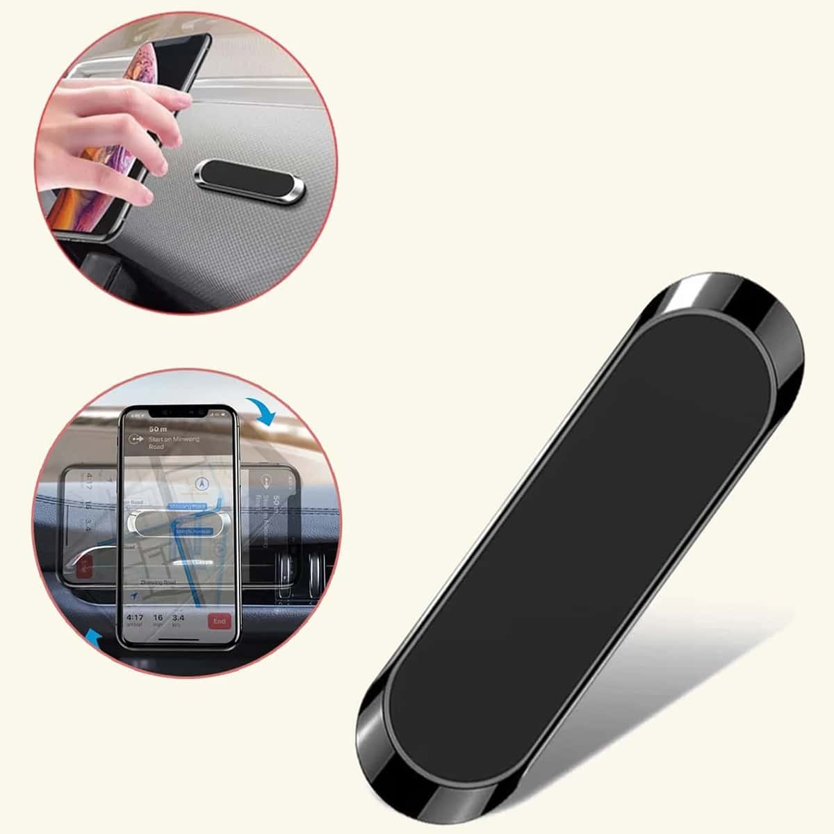 

1pc Car Phone Holder, Black